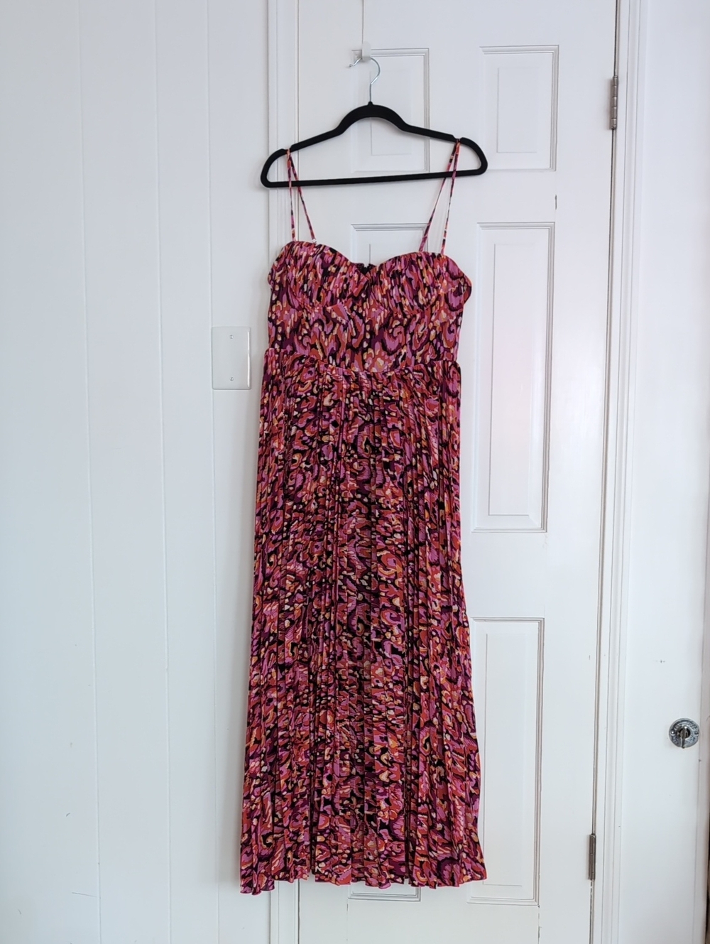 Petal & Pup Pink Multi-Color Floral Pleated Maxi Dress